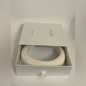 Ogee The Headband White Cotton Padded Plush New OS White & Gold Box